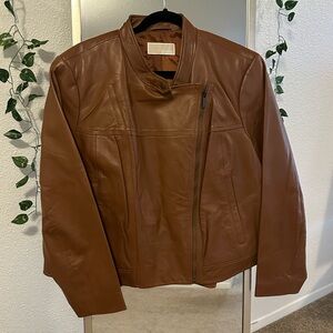 Michael Kors Tan Leather Jacket